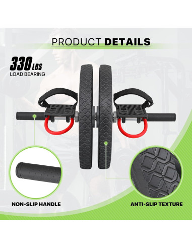 Rueda de Abdominales Genérico con Pedal Antideslizante 150 kg