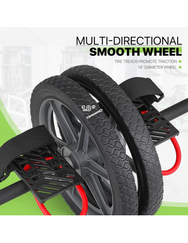 Rueda de Abdominales Genérico con Pedal Antideslizante 150 kg