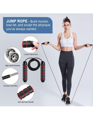 Kit de Rueda de Abdominales Luyata 10 en 1 con Accesorios