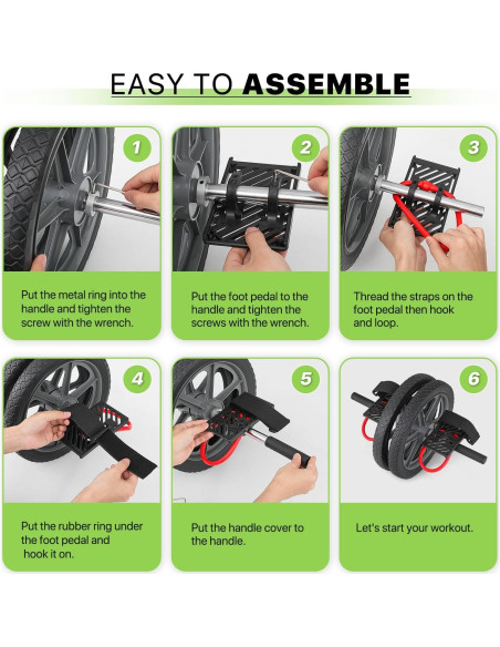Rueda de Abdominales Genérico con Pedal Antideslizante 150 kg Rueda de Abdominales Genérico con Pedal Antideslizante 150 kg