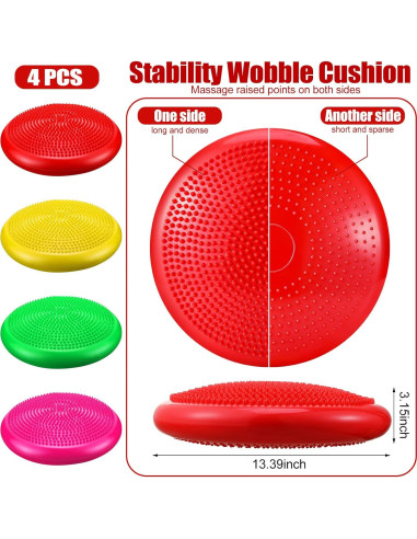 Cojines Inestables Inflables Sotiff 34 cm - 4 Piezas con Bomba