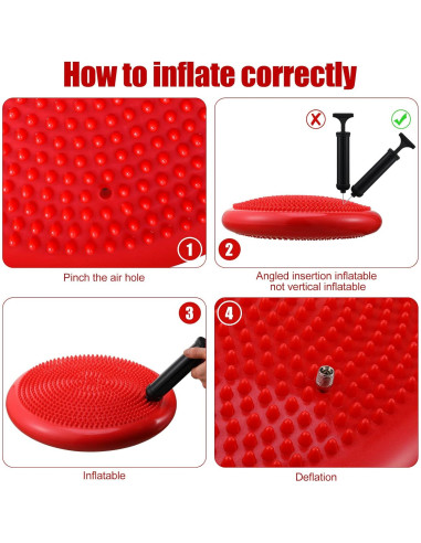 Cojines Inestables Inflables Sotiff 34 cm - 4 Piezas con Bomba