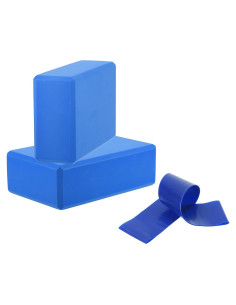 Set de Yoga PATIKIL: 2 Bloques EVA Antideslizantes + Banda