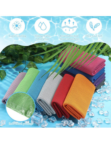 Toallas Enfriadoras de Microfibra Hosuly 40 Pcs 120x30 cm