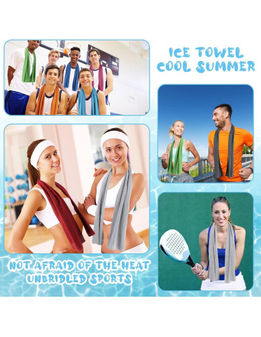 Toallas Enfriadoras de Microfibra Hosuly 40 Pcs 120x30 cm