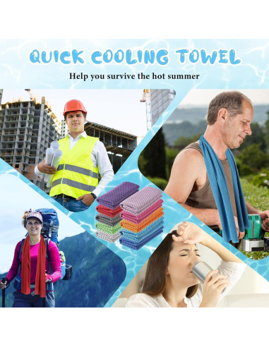 Toallas Enfriadoras de Microfibra Hosuly 40 Pcs 120x30 cm