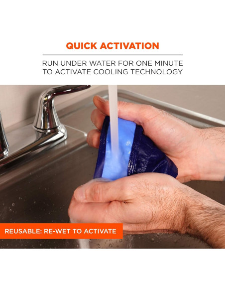 Bandana Refrigerante Ergodyne Chill-Its 6700CT, Azul, Paquete de 2