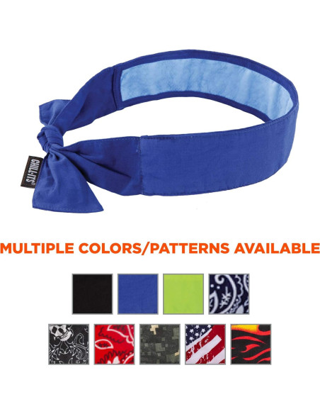 Bandana Refrigerante Ergodyne Chill-Its 6700CT, Azul, Paquete de 2