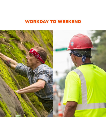 Bandana Refrigerante Ergodyne Chill-Its 6700CT, Azul, Paquete de 2