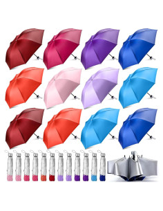 Paquete de 24 Paraguas Plegables Silkfly Coloridos 96 cm