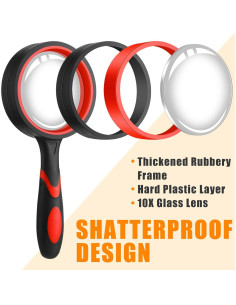Lupas de Mano Xuhal 12 Pcs 10x Aumento Color Vivo 2