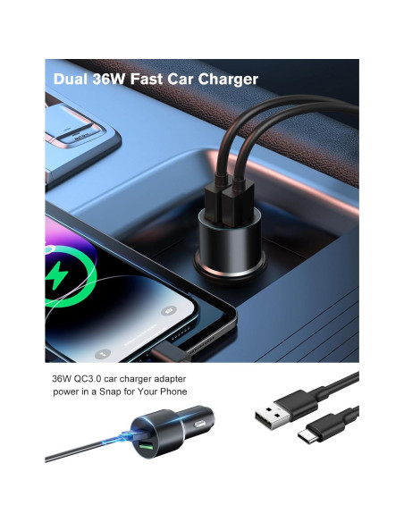 Cargador de coche Magsafe MAGJIEYX 36W carga rápida