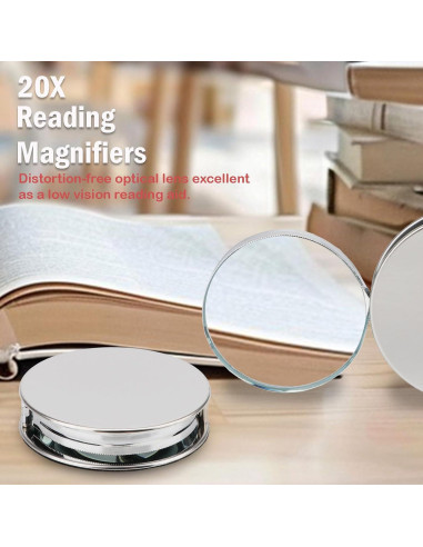 Lupa de Mano Rongon 20X Plegable con Estuche de Metal