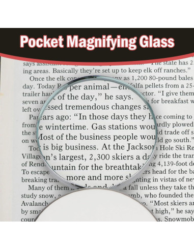 Lupa de Mano Rongon 20X Plegable con Estuche de Metal