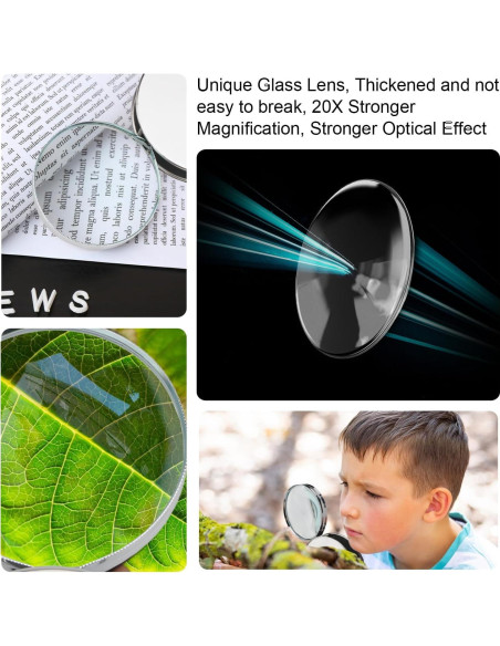 Lupa de Mano Rongon 20X Plegable con Estuche de Metal