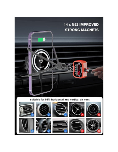 Cargador de coche Magsafe MAGJIEYX 36W carga rápida