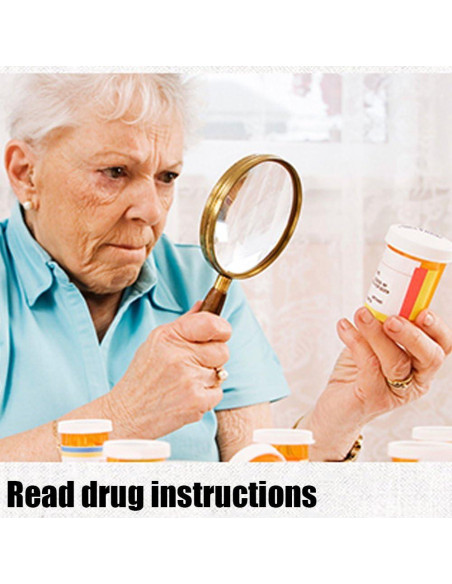 Lupa de Mano 6X COCOMK - Paquete de 2 Unidades, Vidrio Óptico