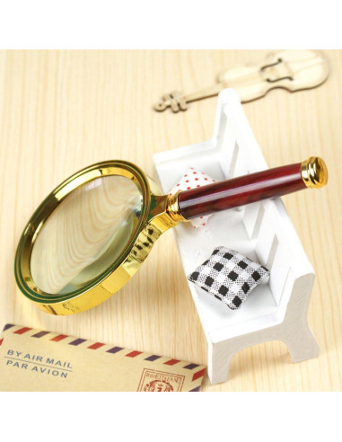 Lupa de Mano 6X COCOMK - Paquete de 2 Unidades, Vidrio Óptico