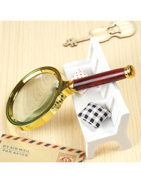 Lupa de Mano 6X COCOMK - Paquete de 2 Unidades, Vidrio Óptico