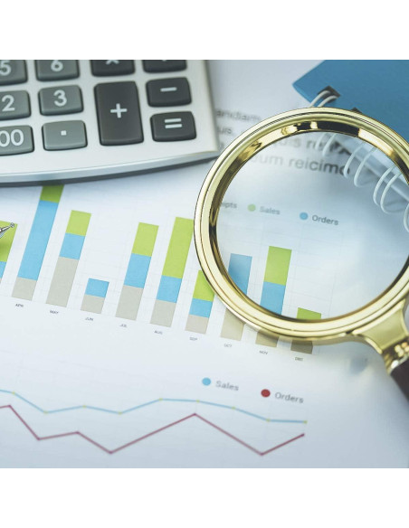 Lupa de Mano 6X COCOMK - Paquete de 2 Unidades, Vidrio Óptico