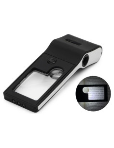 Lupa de Joyero Rongon con Luz LED y UV 3X 10X 55X