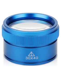 Lupa de Joyero Rongon 30X Azul 40mm para Joyería y Manualidades