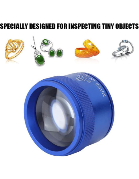 Lupa de Joyero Cosiki 30X Plegable Azul 4.2x2.9cm