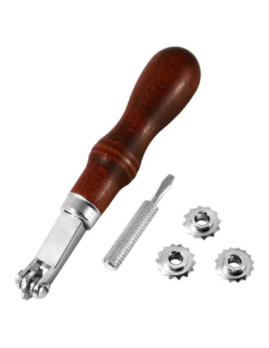 Juego de Herramientas de Costura de Cuero Jmuiiu con 3 Ruedas