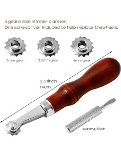 Juego de Herramientas de Costura de Cuero Jmuiiu con 3 Ruedas 2