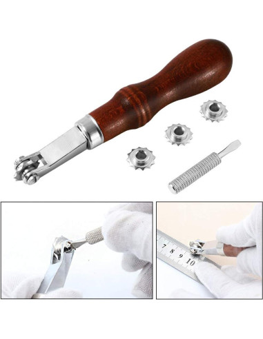 Juego de Herramientas de Costura de Cuero Jmuiiu con 3 Ruedas