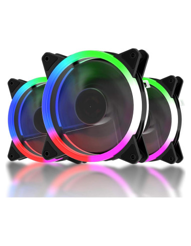 Ventilador LED 120mm upHere Silencioso RGB Triple Pack