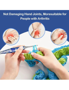 Juego de Ganchillos Intercambiables YihuaTop 34 Piezas 3-8mm 2