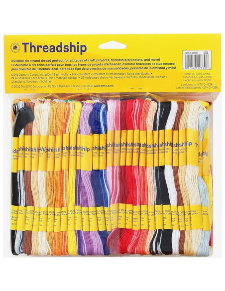 Paquete de Hilo de Bordado DMC Prism Jumbo - 79 Colores Sólidos y 26 Matizados