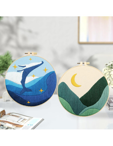 Kit de Bordado CMINAUS para Principiantes - 5 Sets Naturaleza