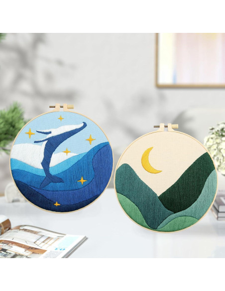 Kit de Bordado CMINAUS para Principiantes - 5 Sets Naturaleza