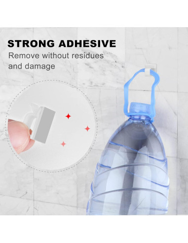 100 Clips Adhesivos para Cables TidyHelper Blancos - Pequeños y Grandes