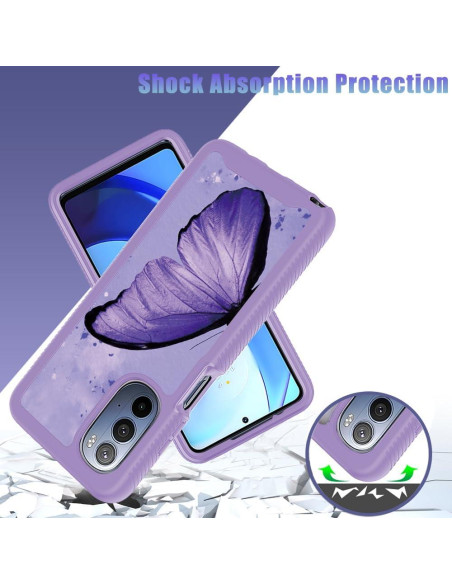 Funda Doble Capa Motorola Moto G Stylus 5G 2022 Morada Funda Doble Capa Motorola Moto G Stylus 5G 2022 Morada