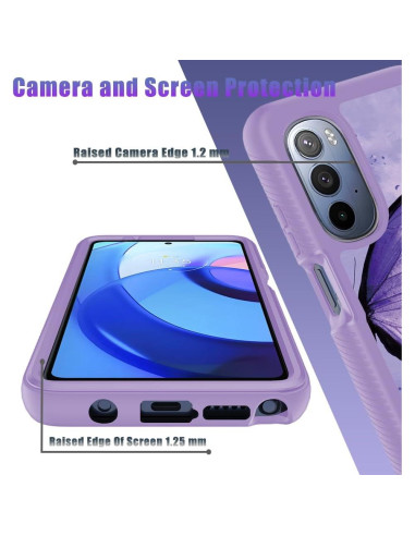 Funda Doble Capa Motorola Moto G Stylus 5G 2022 Morada