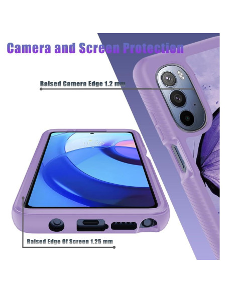 Funda Doble Capa Motorola Moto G Stylus 5G 2022 Morada Funda Doble Capa Motorola Moto G Stylus 5G 2022 Morada