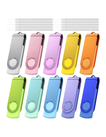 Kepmem Paquete 10 Unidades USB 2.0 16GB Flash Giratorio Kepmem Paquete 10 Unidades USB 2.0 16GB Flash Giratorio