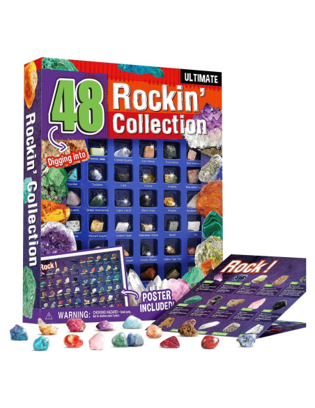 Kit Educativo de Rocas y Gemas Byncceh - 48 Piezas para Niños