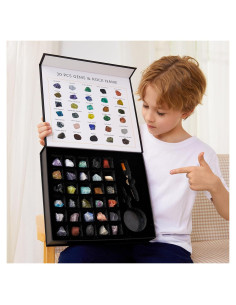 Set de Rocas y Minerales YXZZWL - 30 Piezas Educativas