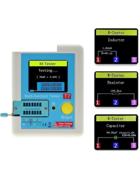 Probador de Transistores LCR-T7 Genérico Multifuncional