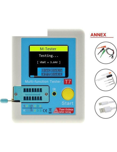Probador de Transistores LCR-T7 Genérico Multifuncional
