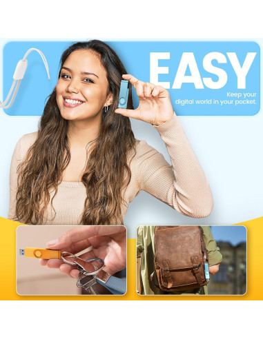 Kepmem Paquete 10 Unidades USB 2.0 16GB Flash Giratorio