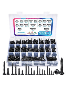 Kit de Tornillos de Acero Inoxidable DIVANC 550Pcs Cabeza Pan