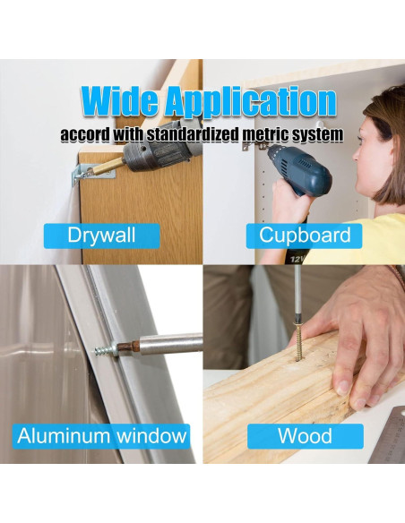 Kit de Tornillos Autoperforantes M6 M5 M4 M3 - 815pcs Acero Inoxidable