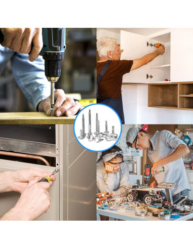 Tornillos Autoperforantes CGBOOM 420pcs Acero Inoxidable 410