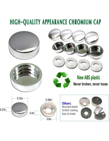 Tornillos Antirrobo M6 de Acero Inoxidable para Placas de Matrícula