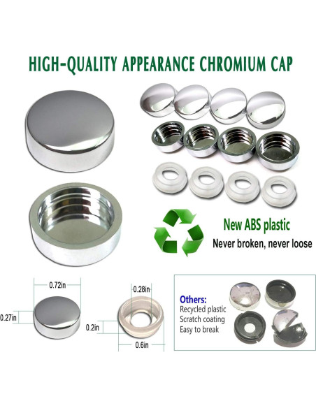 Tornillos Antirrobo M6 de Acero Inoxidable para Placas de Matrícula